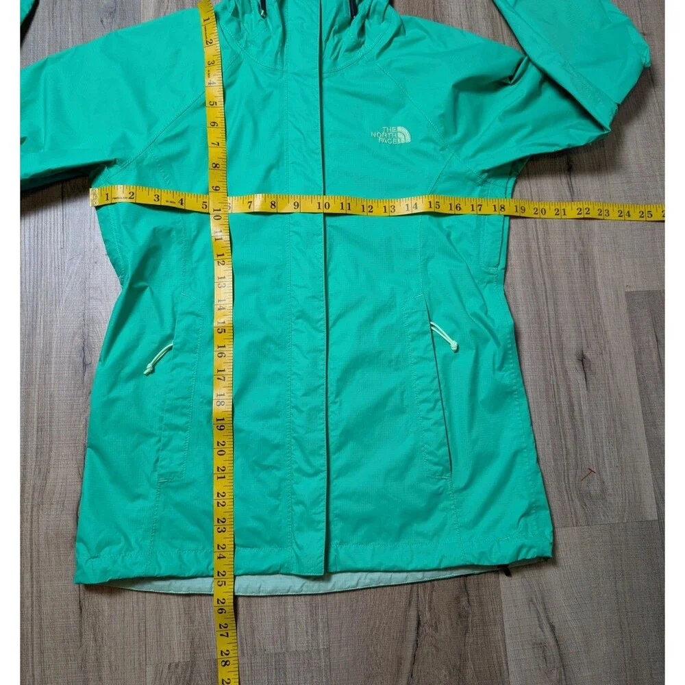 The North Face Size XS Venture Rain Jacket Green HyVent 2.5L Waterproof Shell - Picture 11 of 11